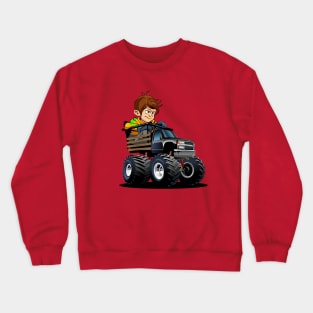 Cartoon monster truck Crewneck Sweatshirt